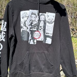 Demon Slayer Hooded Black Sweatshirt